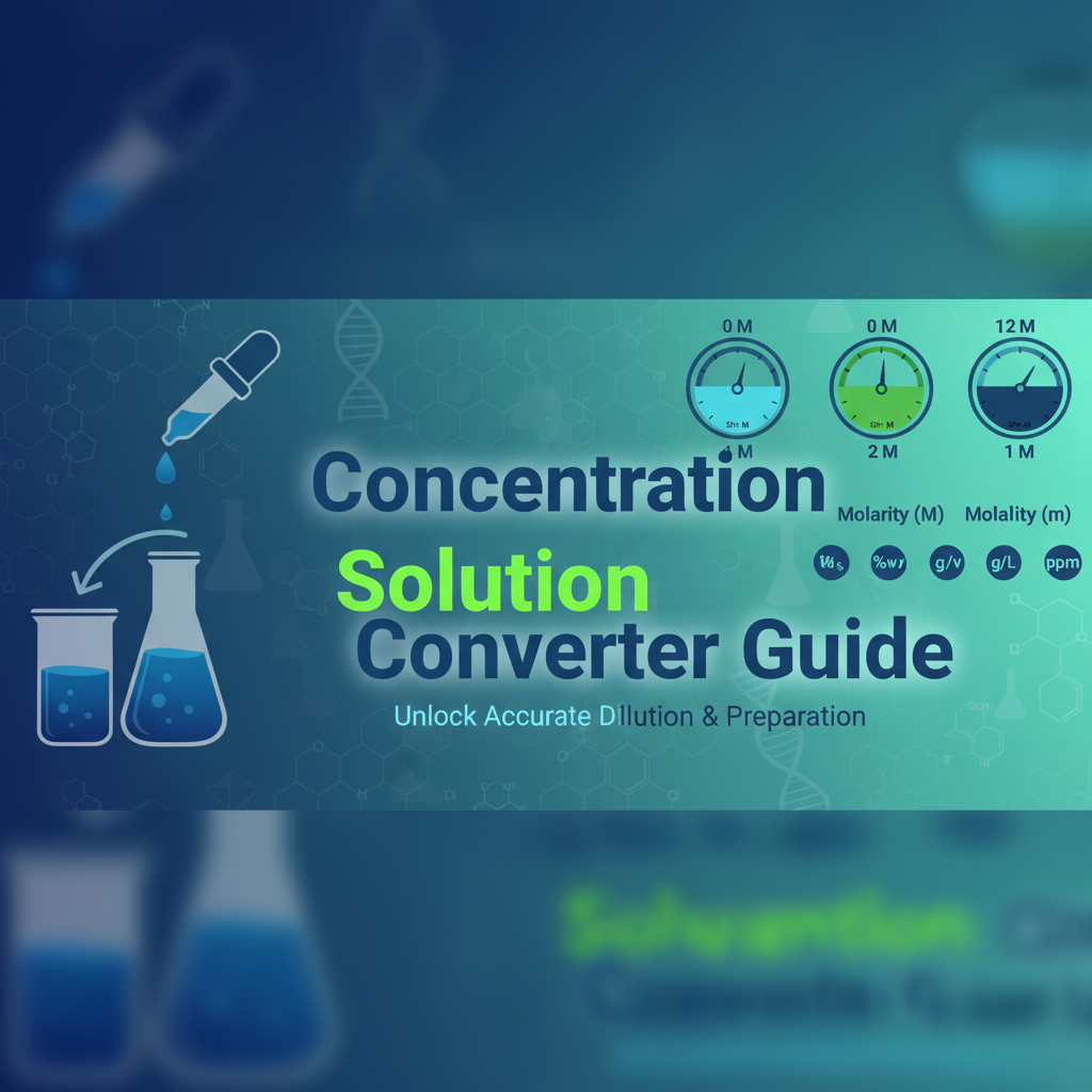 Decorative header image for Solution Concentration Conversion: Complete Technical Guide