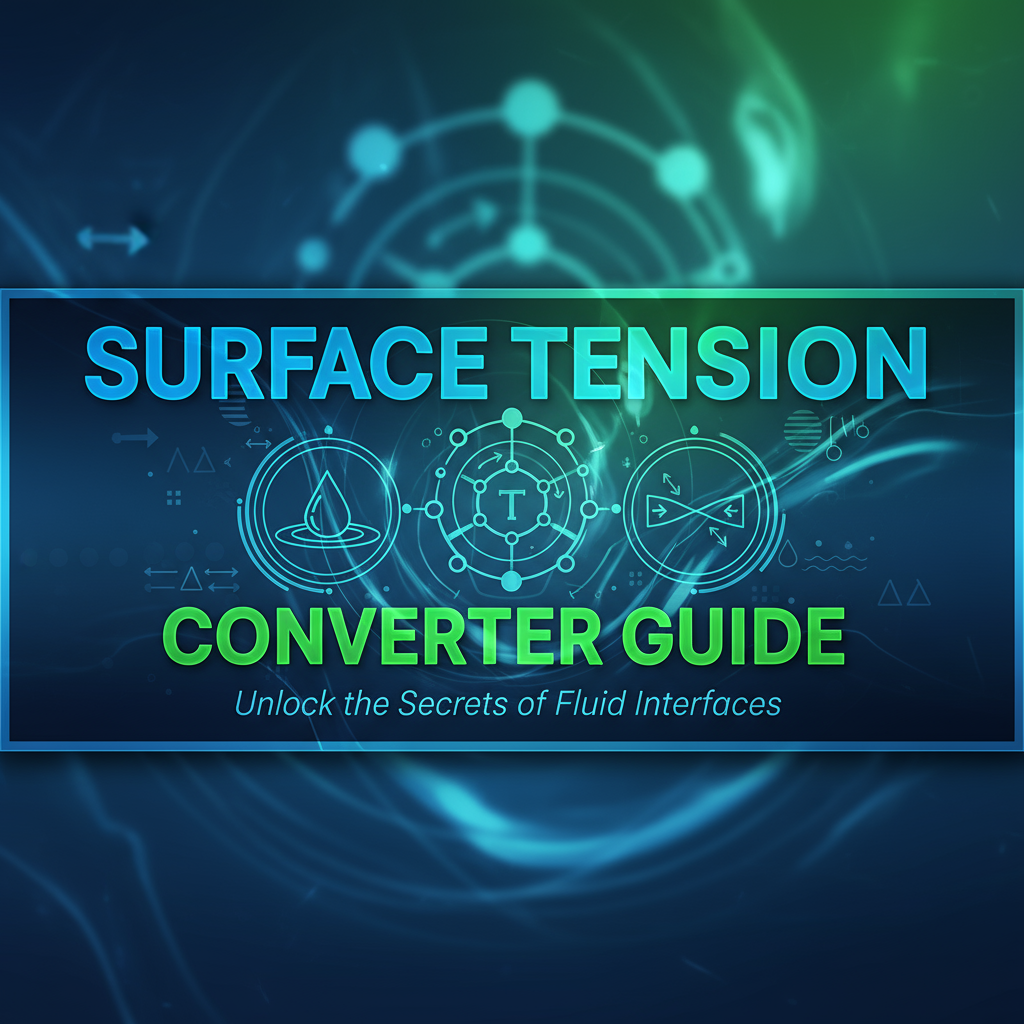 Decorative header image for Surface Tension Converter Tool Companion Guide
