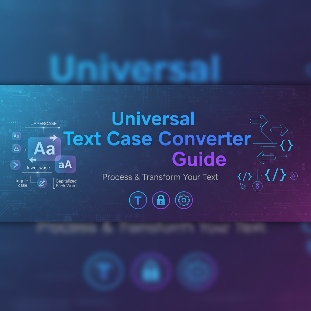 Decorative header image for Universal Text Case & Style Converter - Complete Tool Companion Guide